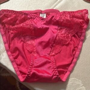 Christian Dior VTG Pink Satin Lingerie panties Size S NWOT